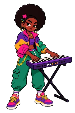 A musician at the keys